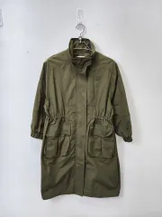 カーキ色 マウンテンパーカー型 ロング コート