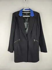 ビジター BLACK LABEL 66 レディース ストレッチ ブラック ハーフ ワンボタン ジャケット 秋冬