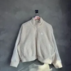 アディダス ファイヤーバード ハーフジップアップ フリース ジップアップ 白