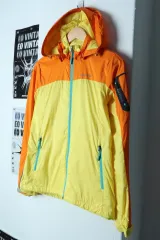W(L) Marmot(マーモット) ジップアップ ウィンドブレーカー アウター ジャケット 登山 オレンジ 起毛 - 154BF