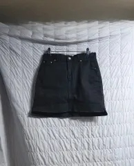 ブラック デニム ミニスカート スタイルの キュロット 新品