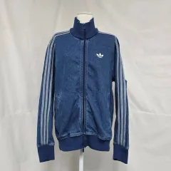 アディダス デニム トラックジャージ ジップアップ ジャケット メンズ 95-100 1111