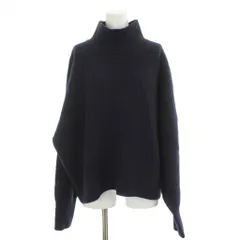 コントワーデコトニエ COMPTOIR DES COTONNIERS タグ付き ニット セーター ウール L 紺 ネイビー ハイネック 長袖 リブ編み /GP