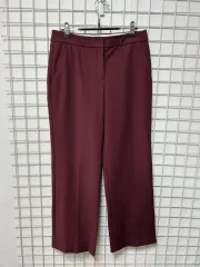 システム レディース ストレッチ バーガンディ スラックス