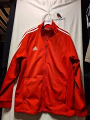 アディダス 赤 3本線 トラック ジャケット