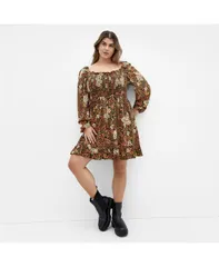 シティーシック レディース トップス ワンピース CITY CHIC Womens Tilly Dress Underground ditsy
