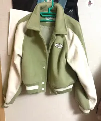 デリセント ラグラン バイカラー アウター コート スタジャン ジャケット