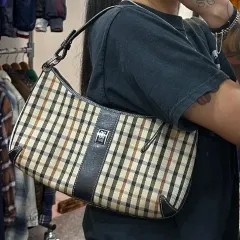DAKS ミニ ホーボー CHECK ショルダーバッグ