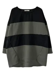 4L JPN バイカラー オーバーサイズ 長袖Tシャツ