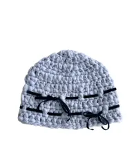 クロシェ編みビーニー