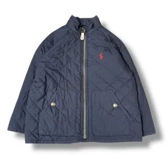 ポロラルフローレン キッズ レッド ポニー ネイビー キルティング ジャケット 3T