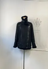 ホットピンク オーバーサイズ ファー 裏地 ムートン