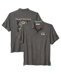 トッミーバハマ メンズ トップス シャツ Tommy Bahama Mens Gray Green Bay Packers Endzone Paradise COOLMAX ButtonUp Shir