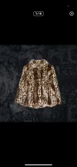 ヒョウ柄ファー ジャケット