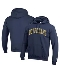 チャンピオン メンズ アウター パーカー・スウェット フリース パーカー Champion Mens Navy Notre Dame Fighting Irish Basic Arch Fleece Pullover Hoodie Navy ネイビー
