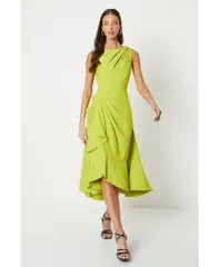 コースト レディース トップス ワンピース クレープ フリル Coast Crepe Ruffle Dress With Low Back Lime ライム