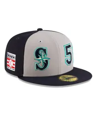 ニューエラ メンズ アクセサリー 帽子 New Era Mens Ichiro Suzuki NavyGray Seattle Mariners 2025 Baseball Hall of Fame 59FIFTY Fitted Hat Navy Gray グ