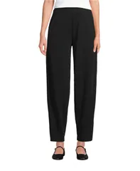 ランズエンド レディース ボトムス カジュアルパンツ パンツ アンクル ニット Lands End Womens Sport Knit High Rise Barrel Ankle Pants Black ブラック