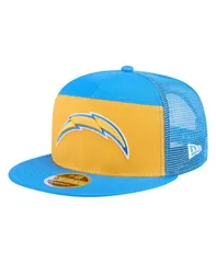 ニューエラ メンズ アクセサリー 帽子 New Era Mens GoldPowder Blue Los Angeles Chargers Outdoor Split Panel 9FIFTY Snapback Hat Gold Powder Blue ブルー