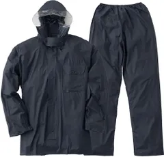 リプナー LIPNER アウトドア ビニールレインスーツ 0.15B ネイビー LL レインウェア レインコート レインスーツ 軽量 コンパクト   21015281 -