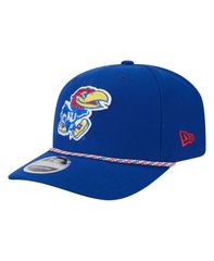 뉴 엘라 남성 액세서리 모자 New Era Mens Royal Kansas Jayhawks Game Day MultiRope 9SEVENTY StretchSnap Hat R