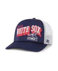 47 ブランド メンズ アクセサリー 帽子 47 Brand Mens Navy Chicago White Sox Meander Foam Trucker Snapback Hat Navy ネイビー