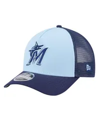 ニューエラ メンズ アクセサリー 帽子 New Era Mens Light BlueNavy Miami Marlins 2Tone Color Pack 9FORTY MCrown AFrame Adjustable Hat Light BlueNavy