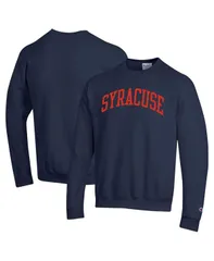 チャンピオン メンズ アウター パーカー・スウェット スウェット シャツ フリース Champion Mens Navy Syracuse Orange Basic Arch Fleece Pullover Sweatshirt Navy ネイビー