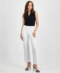 アンクライン レディース ボトムス カジュアルパンツ パンツ Anne Klein Womens PullOn WideLeg Pants PXXSXXL White Dove ホワイト