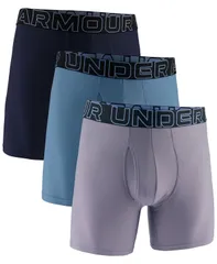 アンダーアーマー メンズ アンダーウェア ボクサーパンツ Under Armour Mens 3Pk Performance Tech 6 Boxer Briefs Titan Gray グレーのサムネイル
