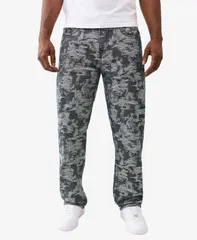 トゥルーレリジョン メンズ ボトムス デニムパンツ ジーンズ True Religion Mens Jacquard Bobby Super T Flap Baggy Jeans Midnight rider dark wash