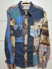 ポロラルフローレン デニムアンドサプライ パッチワーク ウェスタン シャツ