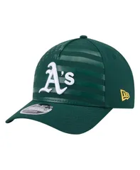 ニューエラ メンズ アクセサリー 帽子 New Era Mens Green Athletics American Flag 9FORTY MCrown AFrame Adjustable Hat Green グリーン