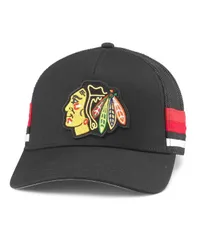 アメリカンニードル メンズ アクセサリー 帽子 American Needle Mens Black Chicago Blackhawks Hotfoot Stripes Trucker Adjustable Hat Black ブラック