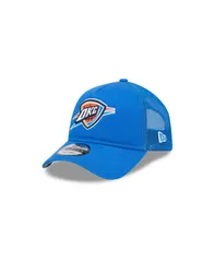 ニューエラ メンズ アクセサリー 帽子 ロゴ New Era Mens Blue Oklahoma City Thunder Core Logo Foam Front AFrame 9FORTY Adjustable Trucker Hat Blue ブルー