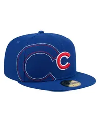 ニューエラ メンズ アクセサリー 帽子 New Era Mens Royal Chicago Cubs Yarn Stitch 59FIFTY Fitted Hat Royal