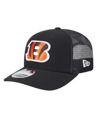 ニューエラ メンズ アクセサリー 帽子 New Era Mens Black Cincinnati Bengals Main Trucker 9SEVENTY Stretch Snap Hat Black ブラック