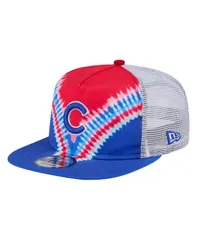 ニューエラ メンズ アクセサリー 帽子 New Era Mens Chicago Cubs TieDye Golfer Trucker Adjustable Hat Blue ブルー
