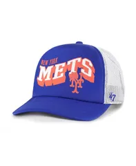 47 ブランド メンズ アクセサリー 帽子 47 Brand Mens Royal New York Mets Meander Foam Trucker Snapback Hat Royal