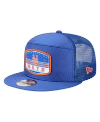 ニューエラ メンズ アクセサリー 帽子 New Era Mens Royal New York Mets Split Panel 9FIFTY Trucker Snapback Hat Royal