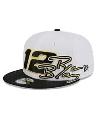 ニューエラ メンズ アクセサリー 帽子 New Era Mens WhiteBlack Ryan Blaney 9FIFTY Snapback Hat White Black ホワイト