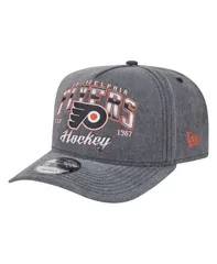 ニューエラ メンズ アクセサリー 帽子 New Era Mens Charcoal Philadelphia Flyers Throwback Washed AFrame PreCurved 9FIFTY Snapback Hat Charcoal チャコール