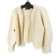MADISONBLUE マディソンブルー 22AW PERAL DAMAGE CD BRITISH WOOL ブリティッシュウールパールダメージカーディガン 01(S) MB224-8012のサムネイル