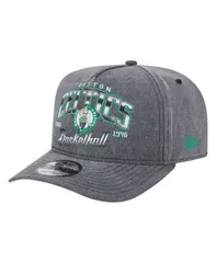 ニューエラ メンズ アクセサリー 帽子 New Era Mens Charcoal Boston Celtics Throwback Washed PreCurved 9FIFTY Snapback Hat Charcoal チャコール