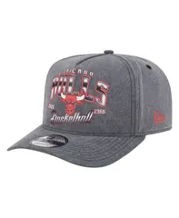 ニューエラ メンズ アクセサリー 帽子 New Era Mens Charcoal Chicago Bulls Throwback Washed PreCurved 9FIFTY Snapback Hat Charcoal チャコール