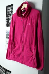W(XL) THE NORTH FACE ザノースフェイス ジップアップ ウィンドブレーカー アウター ジャケット 部分色移り フリース-1574D