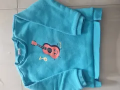 キッズ用スカイブルー 기타 スウェット Tシャツ (起毛 110)