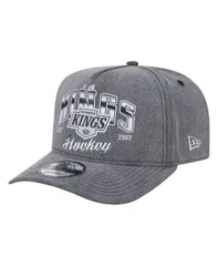 ニューエラ メンズ アクセサリー 帽子 New Era Mens Charcoal Los Angeles Kings Throwback Washed AFrame PreCurved 9FIFTY Snapback Hat Charcoal チャコール
