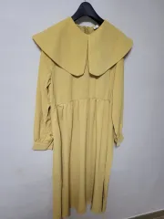 ビック襟ロング丈ワンピース 新品