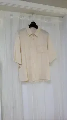 麻100％ 刺繍 ブラウス